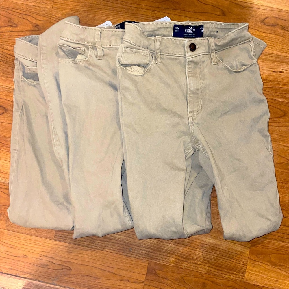 Lot of 3 American Eagle khaki uniform pants 00